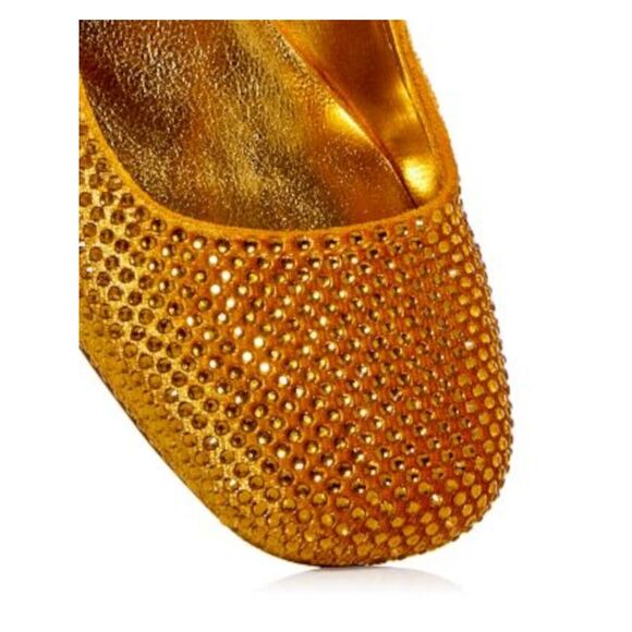 NWT JEFFEREY CAMPBELL Womens Gold Regal Safety Toe Block Heel Mary Jane 6 M - Picture 3 of 5